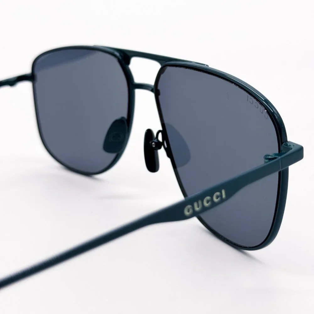 NEW GUCCI GG0336S 003 UNISEX AVIATOR SUNGLASSES GUCCI - Picture 7 of 10